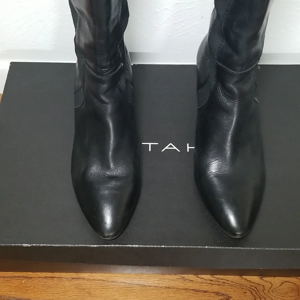 Taheri Women's Black High Boots Size 9 M
